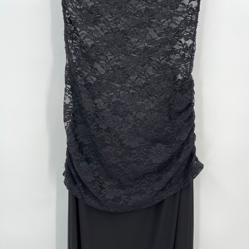 Lovers and Friends | NWT Zahra Gown in Black Lace Jersey Column Maxi Dress XS - Picture 9 of 12